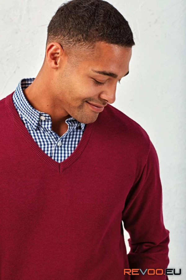 Kötött V-nyakú pulóver Premier PR694 4.