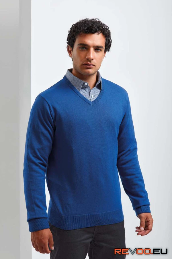 Kötött V-nyakú pulóver Premier PR694 1.