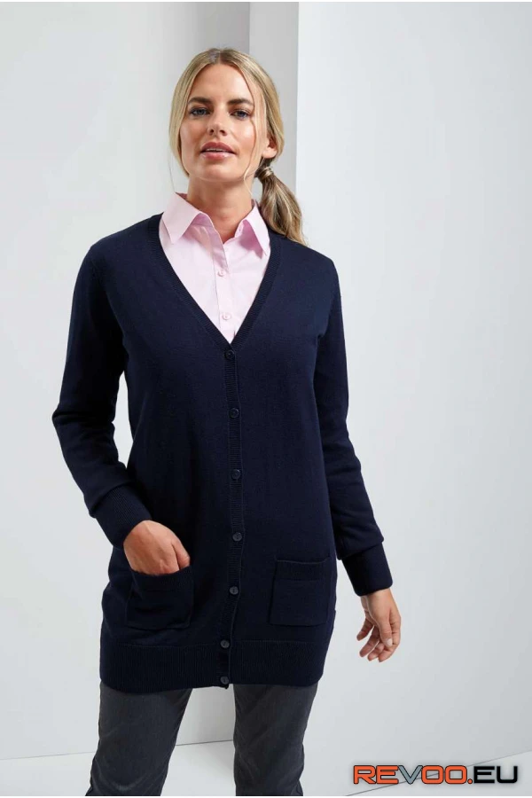 Hosszú gombos kötött kardigán Premier PR698 1.