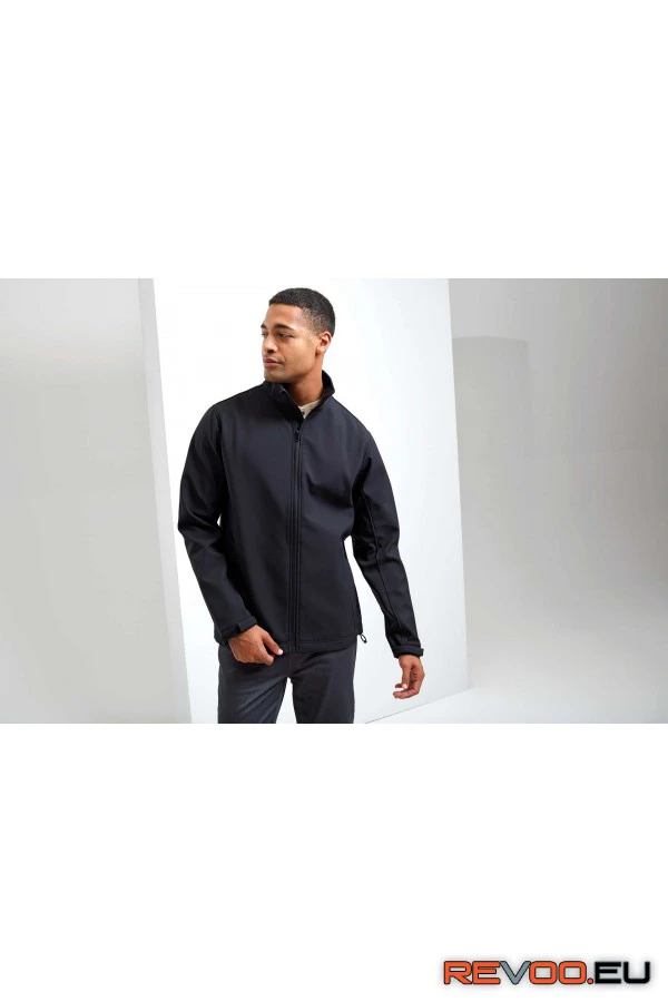 Szélálló nyomtatható és újrahasznosított softshell férfi kabát Premier PR810 2.