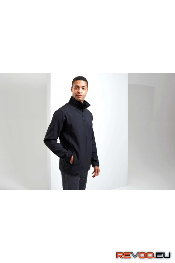 Szélálló nyomtatható és újrahasznosított softshell férfi kabát Premier PR810 3.
