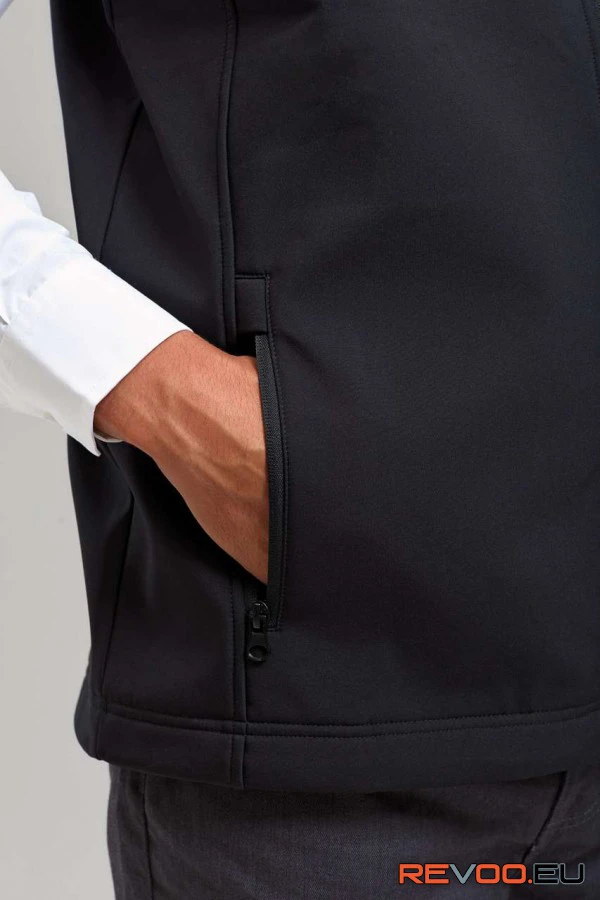 Szélálló nyomtatható és újrahasznosított softshell férfi mellény Premier PR814 4.