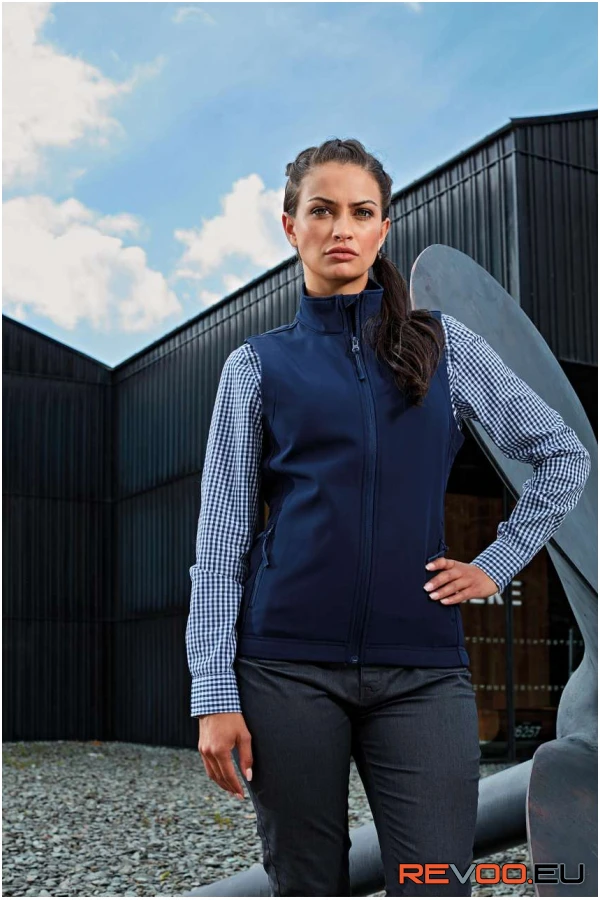 Női szélálló nyomtatható és újrahasznosított softshell mellény   Premier PR816 1.