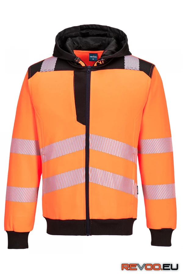 PW3 Hi-Vis cipzáras kapucnis pulóver Portwest PW327 1.