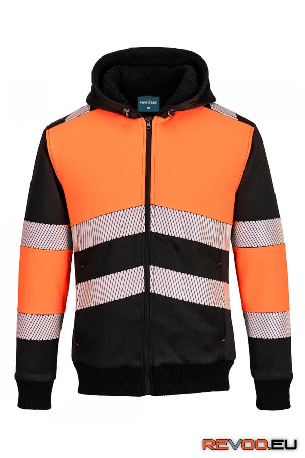 PW3 Class 1 cipzáras téli kapucnis pulóver   Portwest PW377 1.
