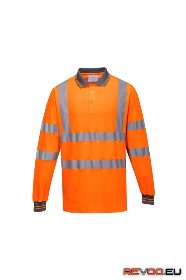 Hosszú ujjú Cotton Comfort galléros póló Portwest S271 2.