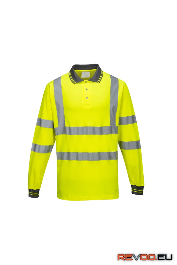 Hosszú ujjú Cotton Comfort galléros póló Portwest S271 3.