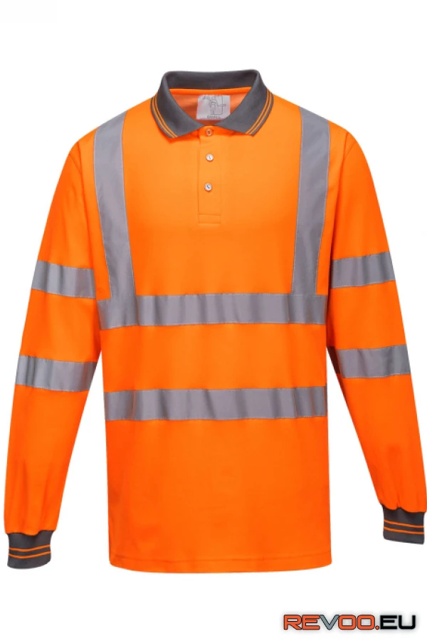 Hosszú ujjú Cotton Comfort galléros póló Portwest S271 1.