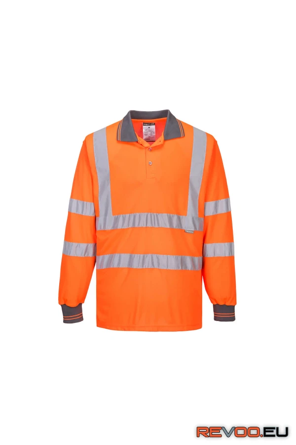 Hi-Vis hosszú ujjú galléros póló   Portwest S277 2.
