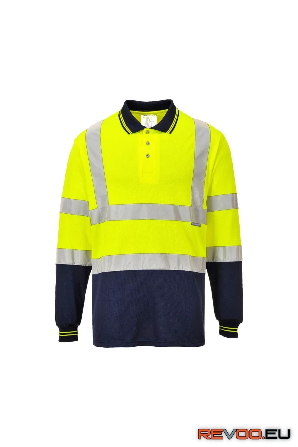 Kéttónusú hosszú ujjú galléros póló   Portwest S279 3.