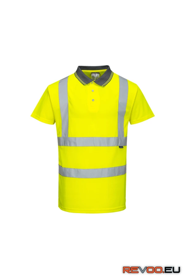 Jól láthatósági rövid ujjú galléros póló Portwest S477 3.