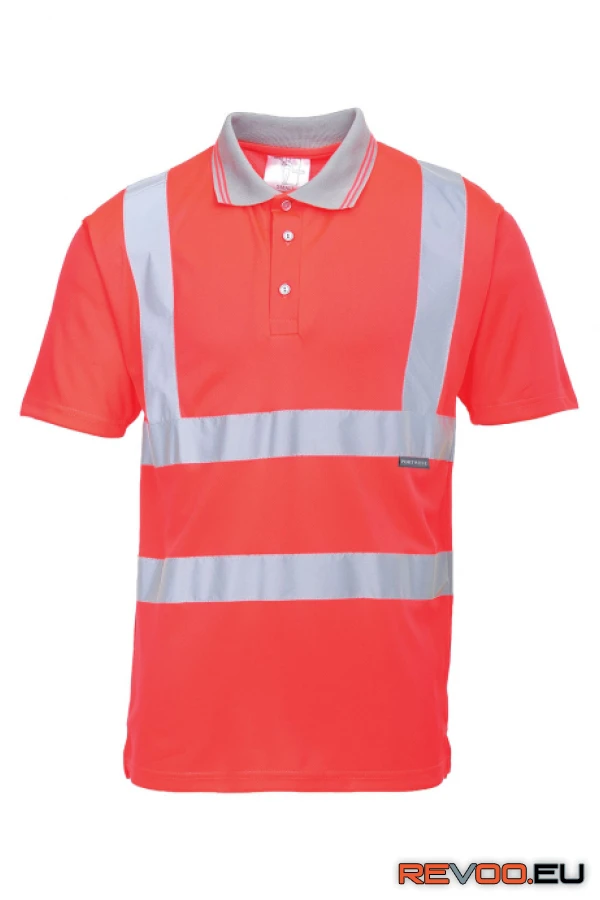 Jól láthatósági rövid ujjú galléros póló Portwest S477 1.