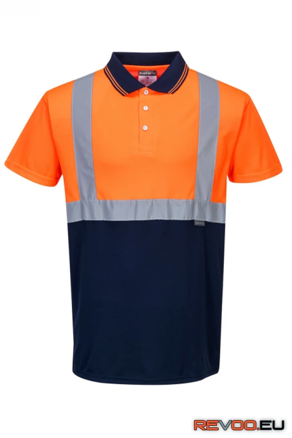 Kéttónusú galléros póló   Portwest S479 1.