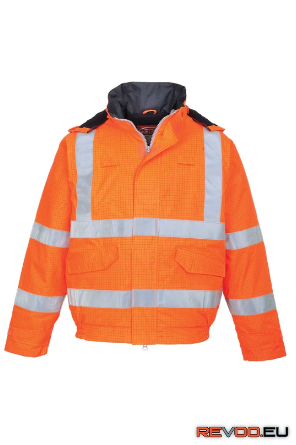 Bizflame Rain Hi-Vis antisztatikus lángálló bomber kabát   Portwest S773 1.