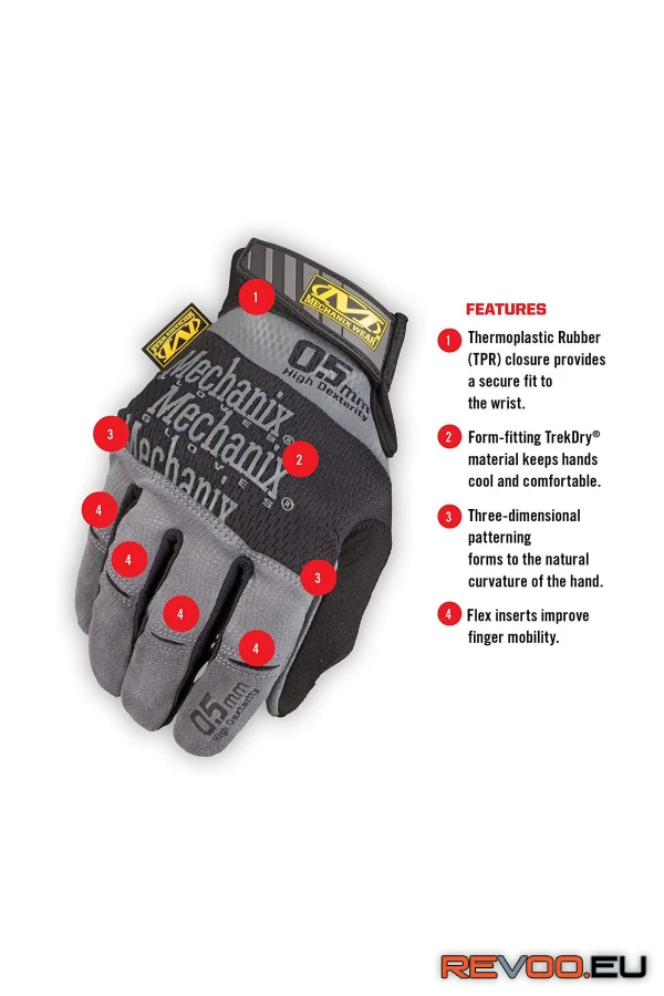 Specialty 0,5mm Hi-Dexterity kesztyű MSD-05 Mechanix SAP02565-2569 5.