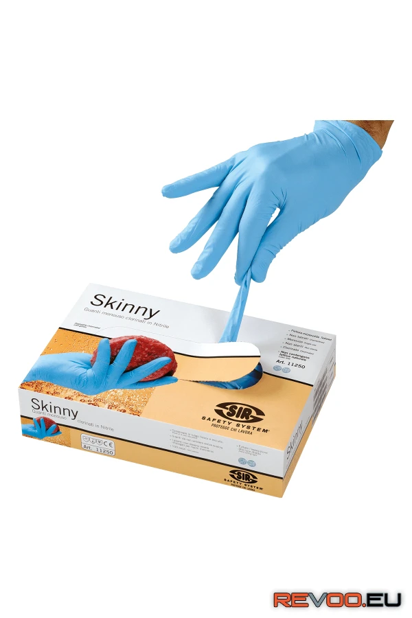Skinny, nitril egyszer használatos kesztyű 100db/doboz   Sir Safety System SSY-MA2113N0-L 1.