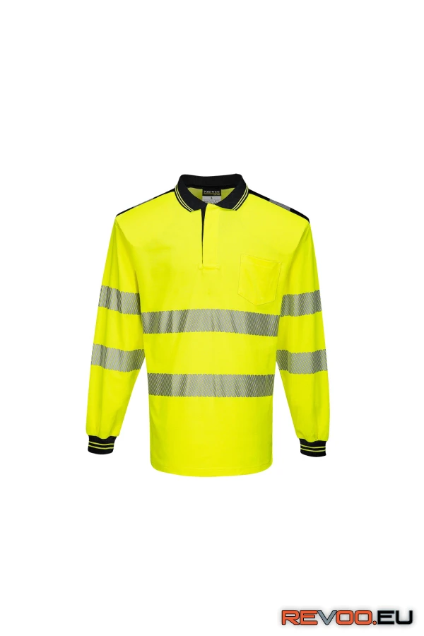 PW3 Hi-Vis hosszú ujjú galléros póló   Portwest T184 4.