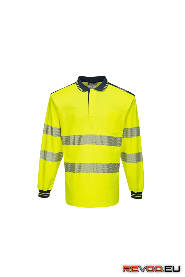 PW3 Hi-Vis hosszú ujjú galléros póló   Portwest T184 5.