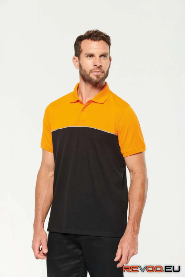 Uniszex környezetbarát kétszínű rövid ujjú galléros póló Designed To Work WK210 3.