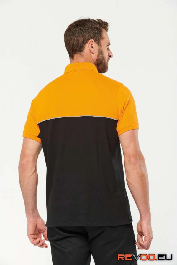 Uniszex környezetbarát kétszínű rövid ujjú galléros póló Designed To Work WK210 4.