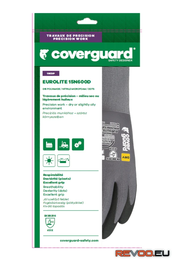 Eurolite 15N600D pöttyözött védőkesztyű Coverguard 1NIDP00 4.