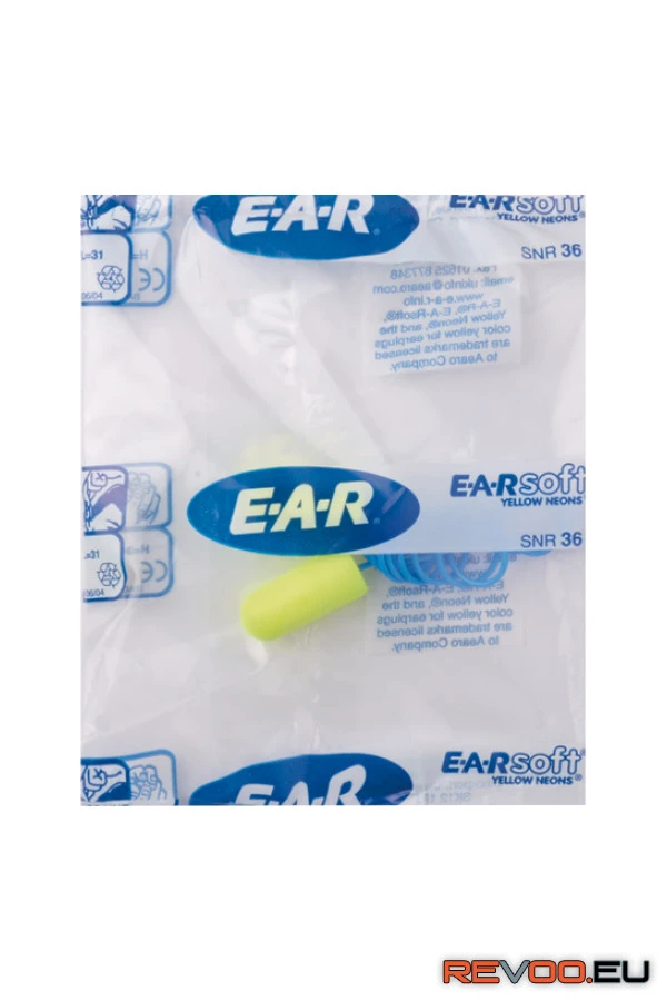 Zsinóros füldugó EARsoft neon sárga SNR 34dB 3M_ES-01-005 2.