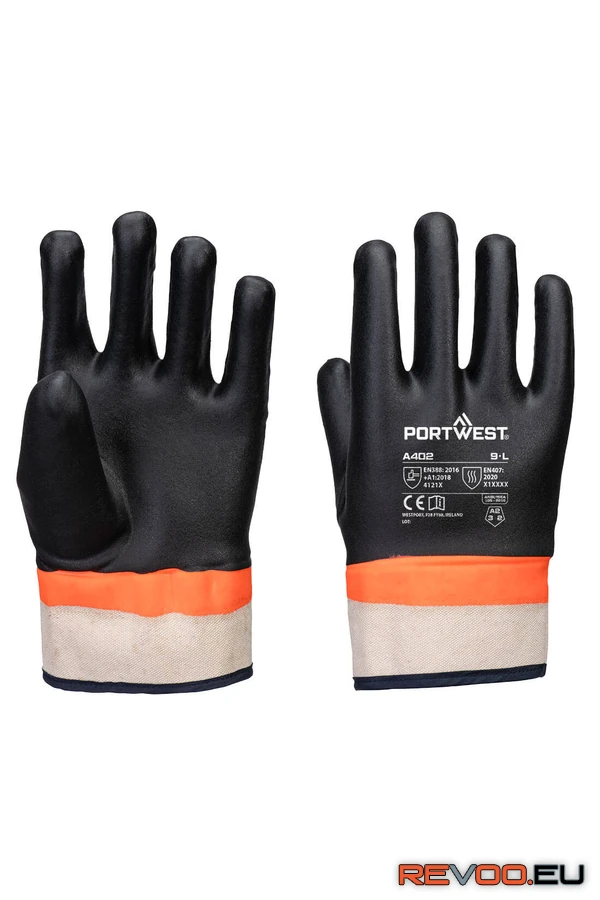 Érdesített mártású PVC kesztyű Portwest A402