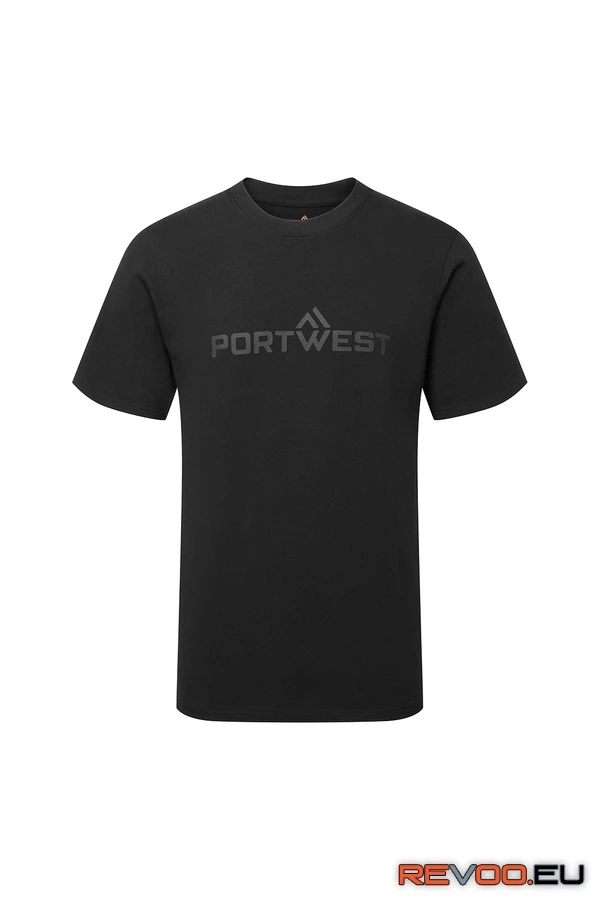 Rövid ujjú pamut póló Portwest felirattal Portwest B198