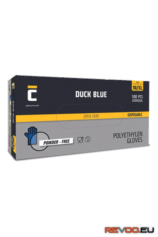 Duck Blue egyszer használatos PE kesztyű   Cerva c01090026 2.