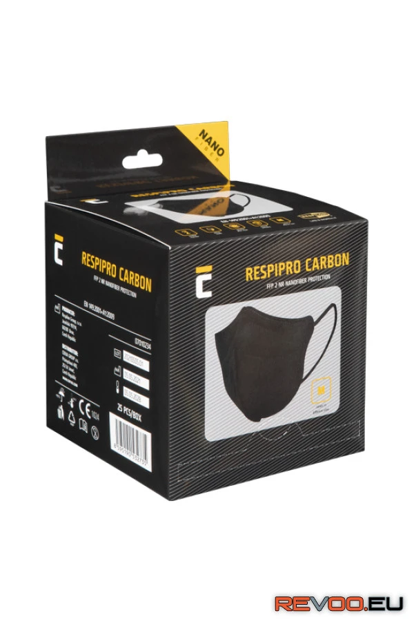 FFP2 félálarc RespiPro Carbon 25db   Cerva c07010234 1.