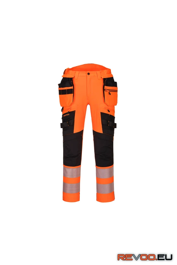 DX4 Hi-Vis nadrág lecipzározható lengőzsebbel   Portwest DX442 1.