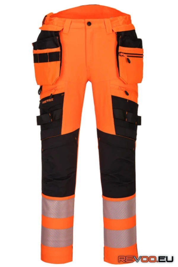 DX4 Hi-Vis nadrág lecipzározható lengőzsebbel   Portwest DX442