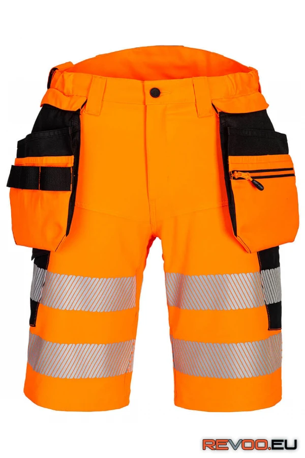 DX4 Hi-Vis levehető lengőzsebes rövidnadrág   Portwest DX446