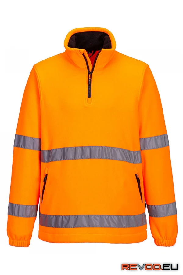 Hi-Vis féligcipzáras polárfelső   Portwest F302 