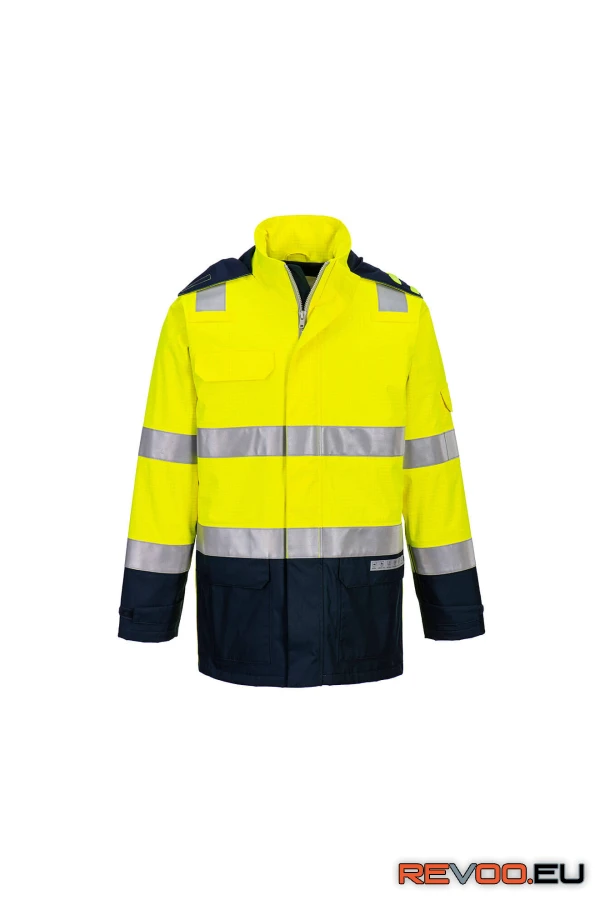 Bizflame Rain+ Hi-Vis Light Arc lángálló kabát   Portwest FR605 1.