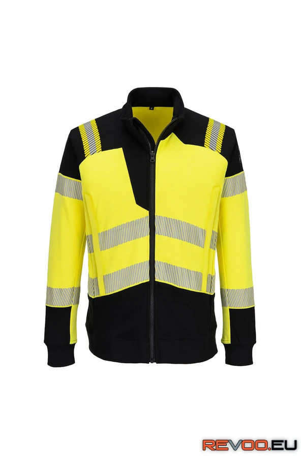PW3 Modaflame Knit Hi-Vis FR lángálló, antisztatikus teljes cipzáras pulóver Portwest FR717