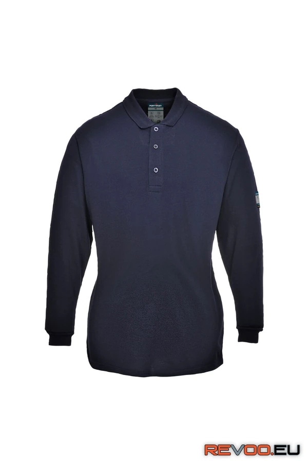 Modaflame Knit FR antisztatikus és lángálló női hosszú ujjú galléros póló Portwest FR758