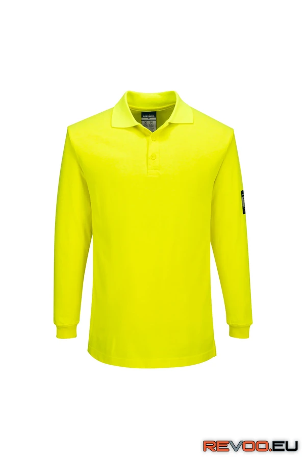 Modaflame Knit FR antisztatikus és lángálló hosszú ujjú galléros póló Portwest FR805