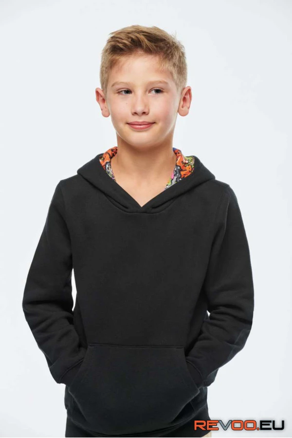 Uniszex kids contrast patterned kapucnis pulóver   Kariban KA4014 9.