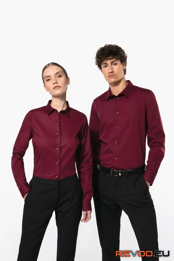 Hosszú ujjú pamut-elasztán ing Kariban KA529 5.