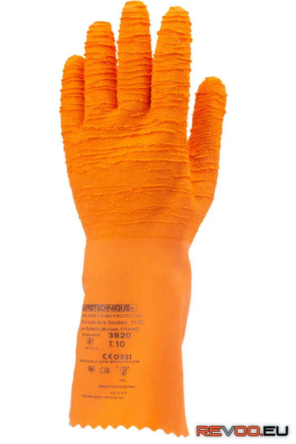 Mártott krepp latex, érdes, vegyszerálló   Euro Protection MO3820 