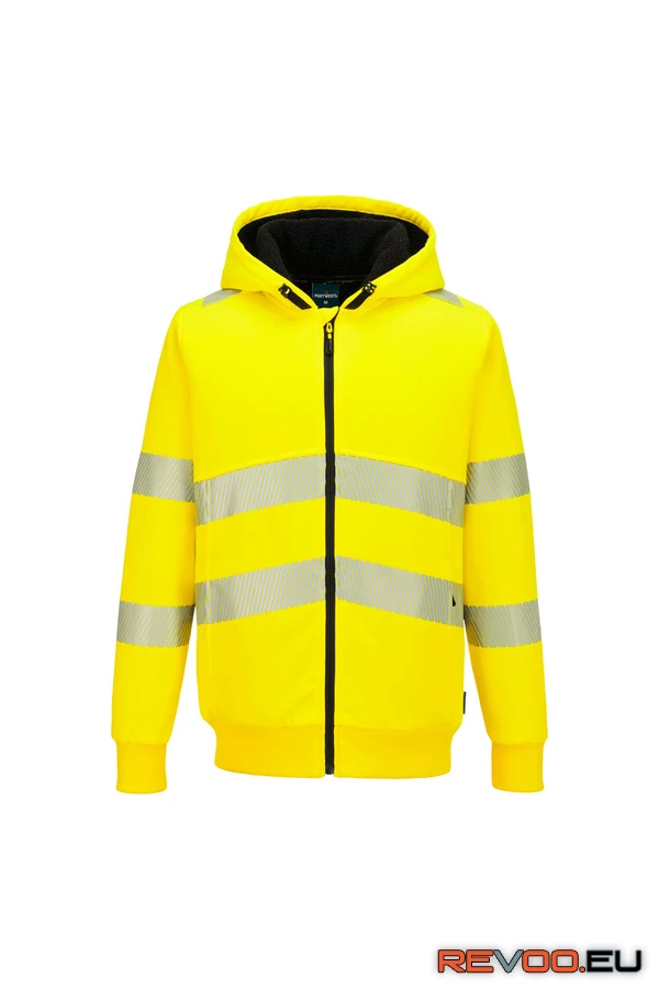 Hi-Vis cipzáras téli kapucnis pulcsi Portwest PW321