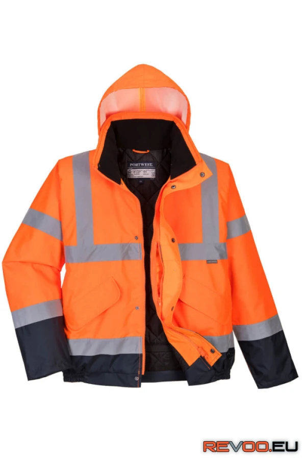 Hi-Vis kéttónusú bomber kabát   Portwest S266 