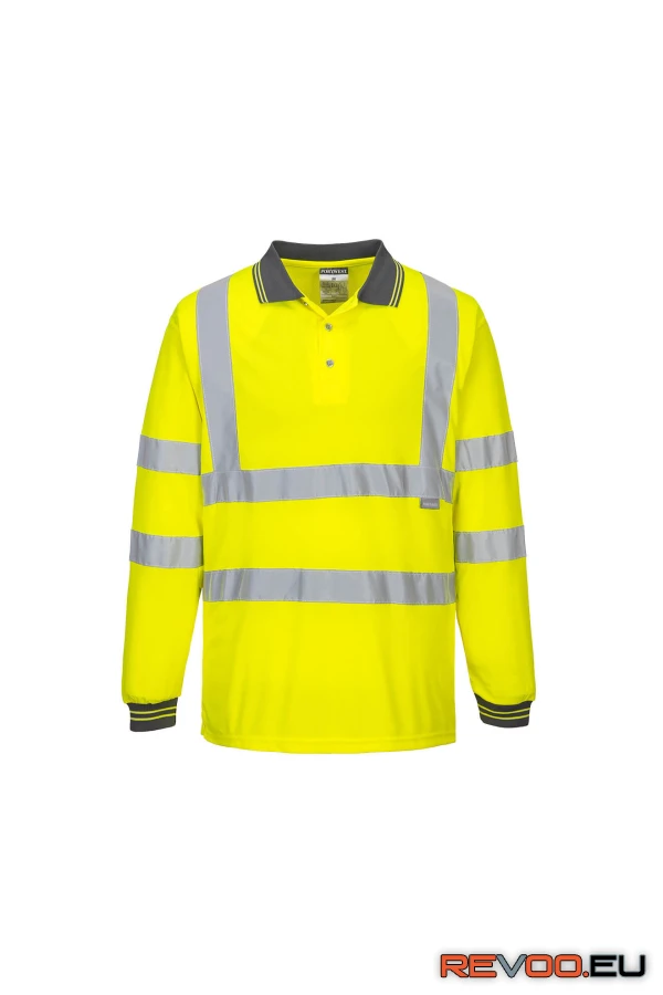 Hi-Vis hosszú ujjú galléros póló   Portwest S277 2.