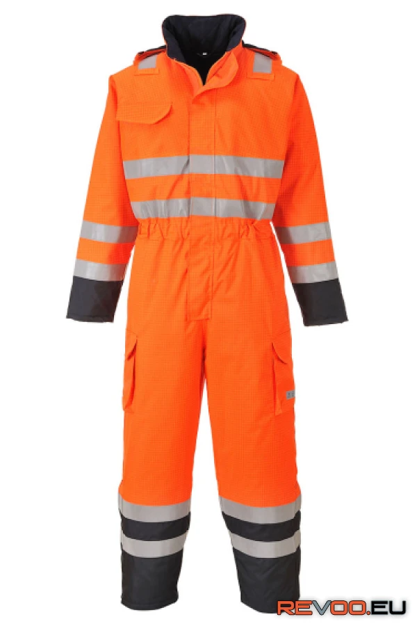 Bizflame Rain Hi-Vis Multi lángálló overall   Portwest S775 