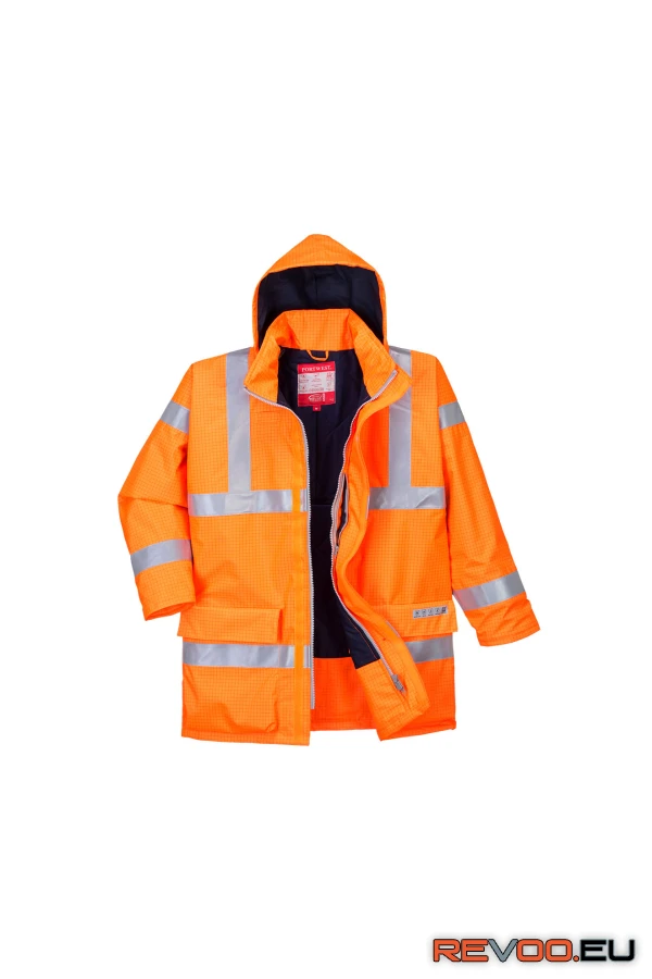 Bizflame Rain Hi-Vis antisztatikus lángálló kabát   Portwest S778 1.