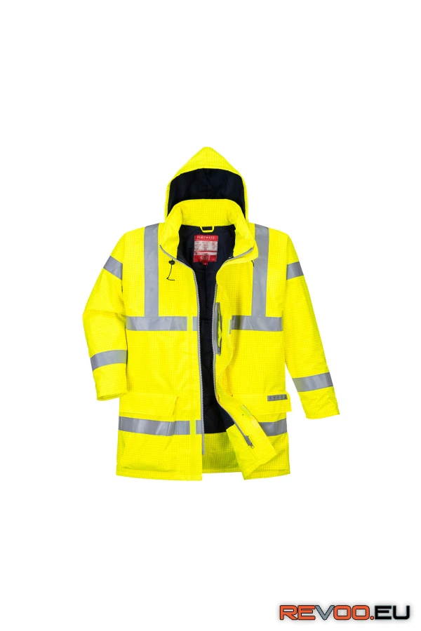 Bizflame Rain Hi-Vis antisztatikus lángálló kabát   Portwest S778 2.