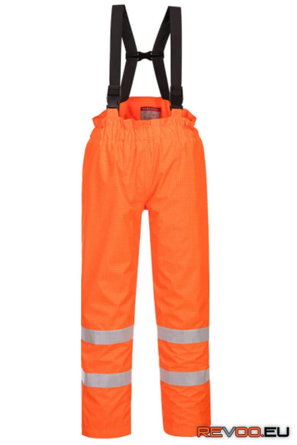 Bizflame Rain bélelt- Hi-Vis lángálló antisztatikus nadrág   Portwest S781 